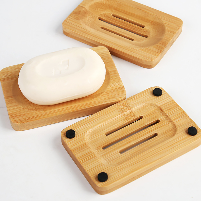 Bamboo Cutlery - قطعة واحدة من صحن الصابون الخشبي