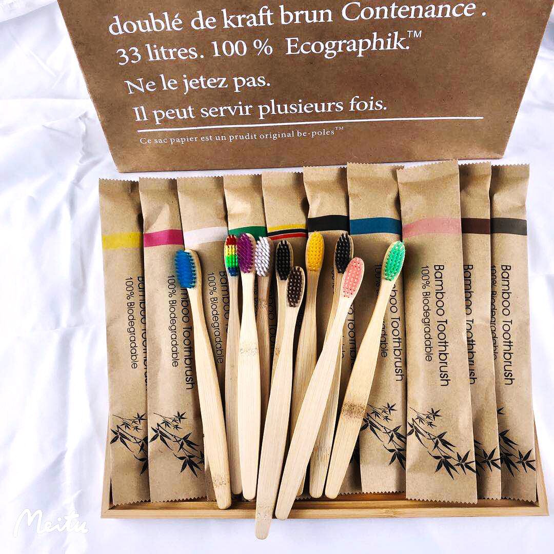 Bamboo Toothbrush - فرشاة أسنان من الخيزران بألوان عشوائية