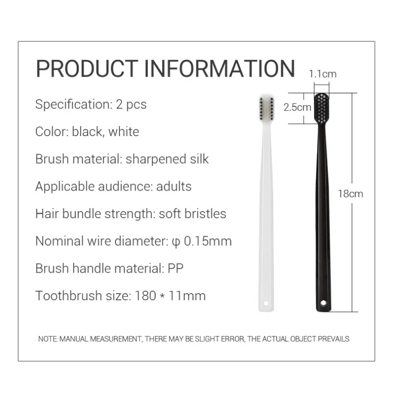 Bamboo Toothbrush - 2-10 قطع فرشاة أسنان صديقة للبيئة