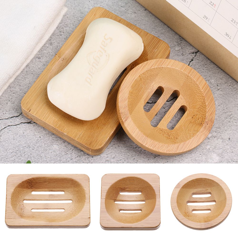 Bamboo Cutlery - المحمولة صينية الصابون الخشبية تجفيف أطباق