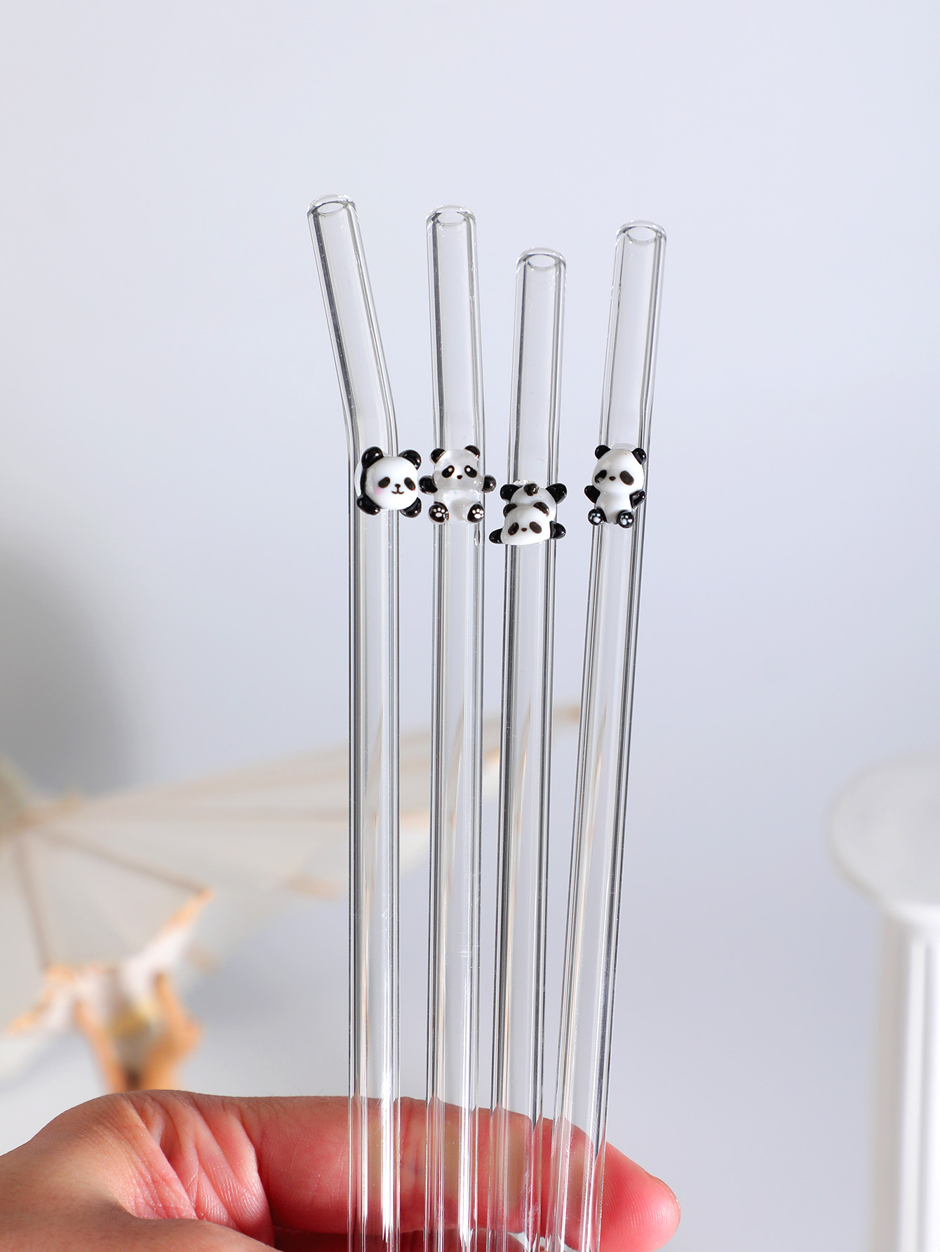 4/7 قطع من قش الزجاج المنحني ا - مراجعة Reusable Straw وسعره